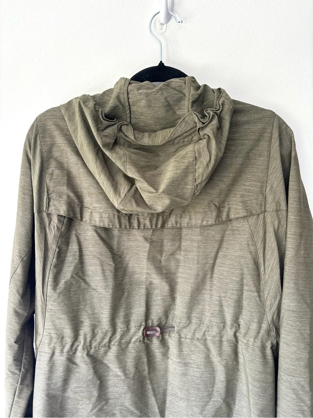 Eddie Bauer Green Outdoor Hooded Parka Soft Shell Windbreaker Jacket Drawstring